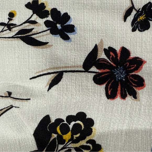 NWT Ann Taylor Black and White Floral Midi Dress - Picture 4 of 5